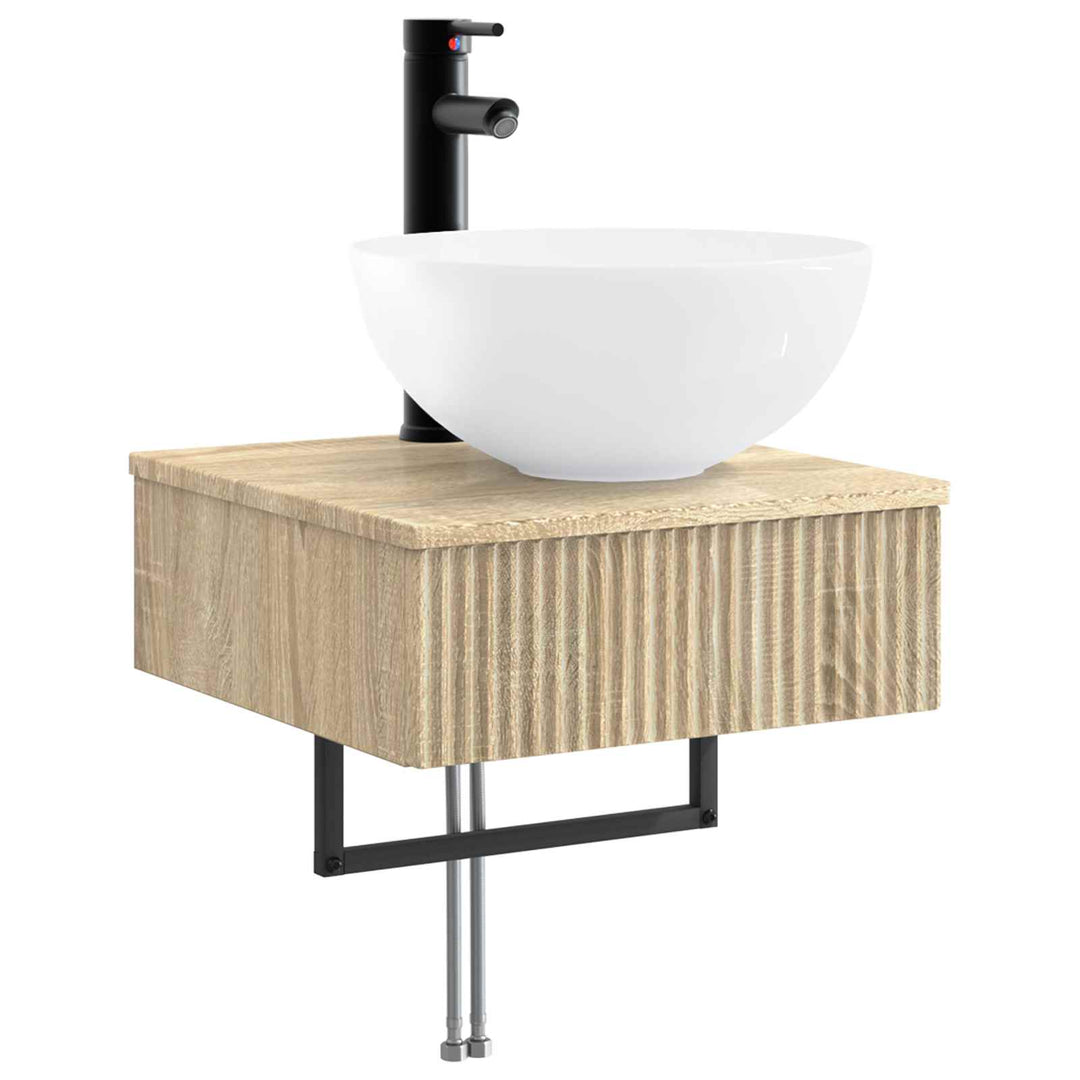 Badeværelsesskabsæt 5 pcs Sonoma-eg 43 x 16 x 62,5 cm