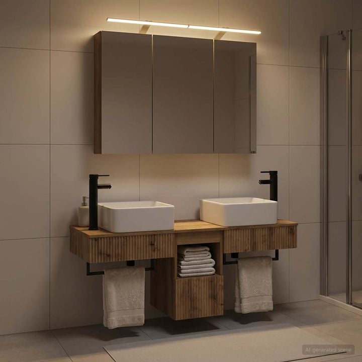 Badeværelsesskabsæt 4 stk. Artisan-eg Konstrueret træ
