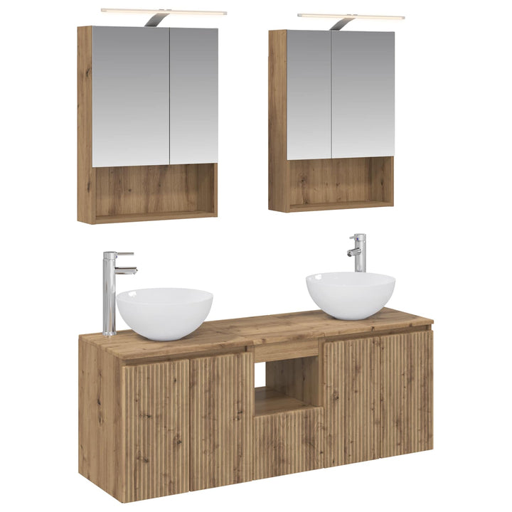 Badeværelsesskabsæt 5 pcs Artisan-eg 50 x 14,5 x 70 cm