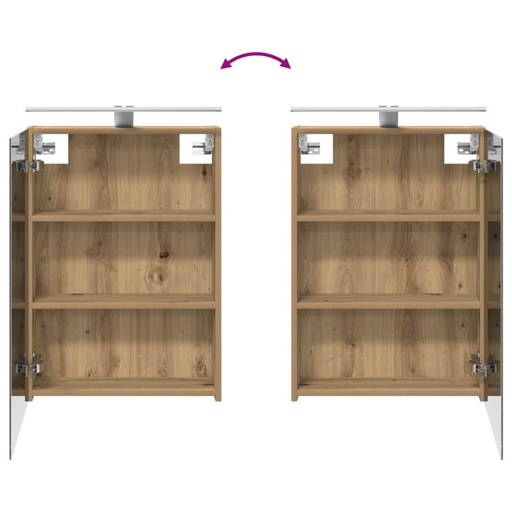 Badeværelsesskabsæt 5 pcs Artisan-eg 50 x 14,5 x 70 cm