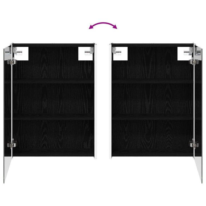 Badeværelsesskabsæt 5 pcs Sort eg 53 x 15,5 x 70 cm