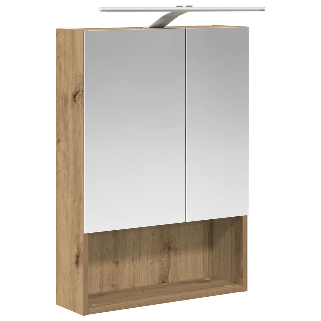 Badeværelsesmøbel sæt 5 pcs Artisan-eg Konstrueret træ og glas