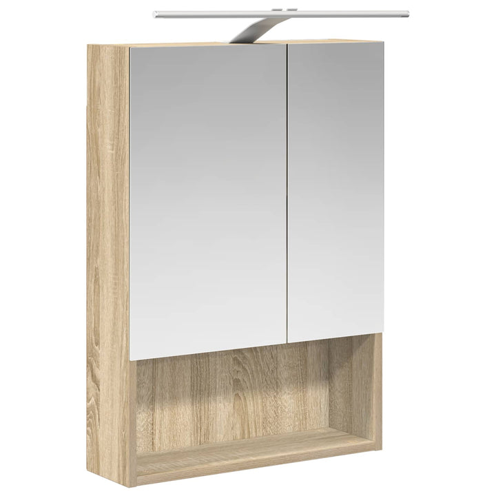 Badeværelsesskabsæt 5 pcs Sonoma-eg 50 x 14,5 x 70 cm