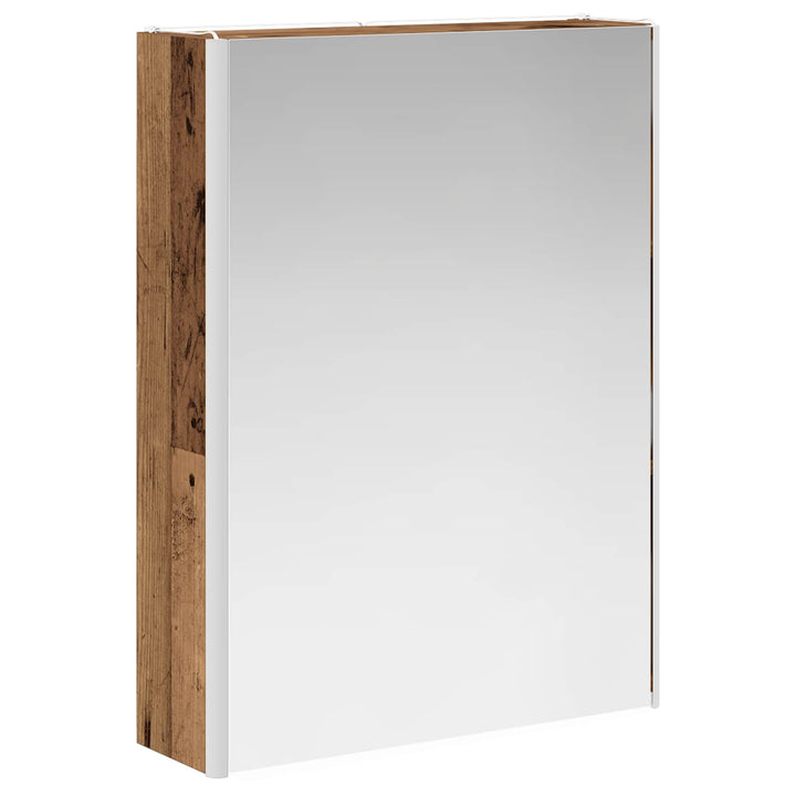 Badeværelsesskabsæt 5 pcs Gammelt træ 53 x 15,5 x 70 cm