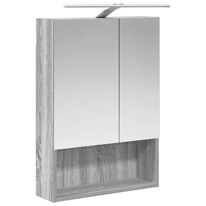 Badeværelsesskabsæt 5 pcs Grå Sonoma 50 x 14,5 x 70 cm