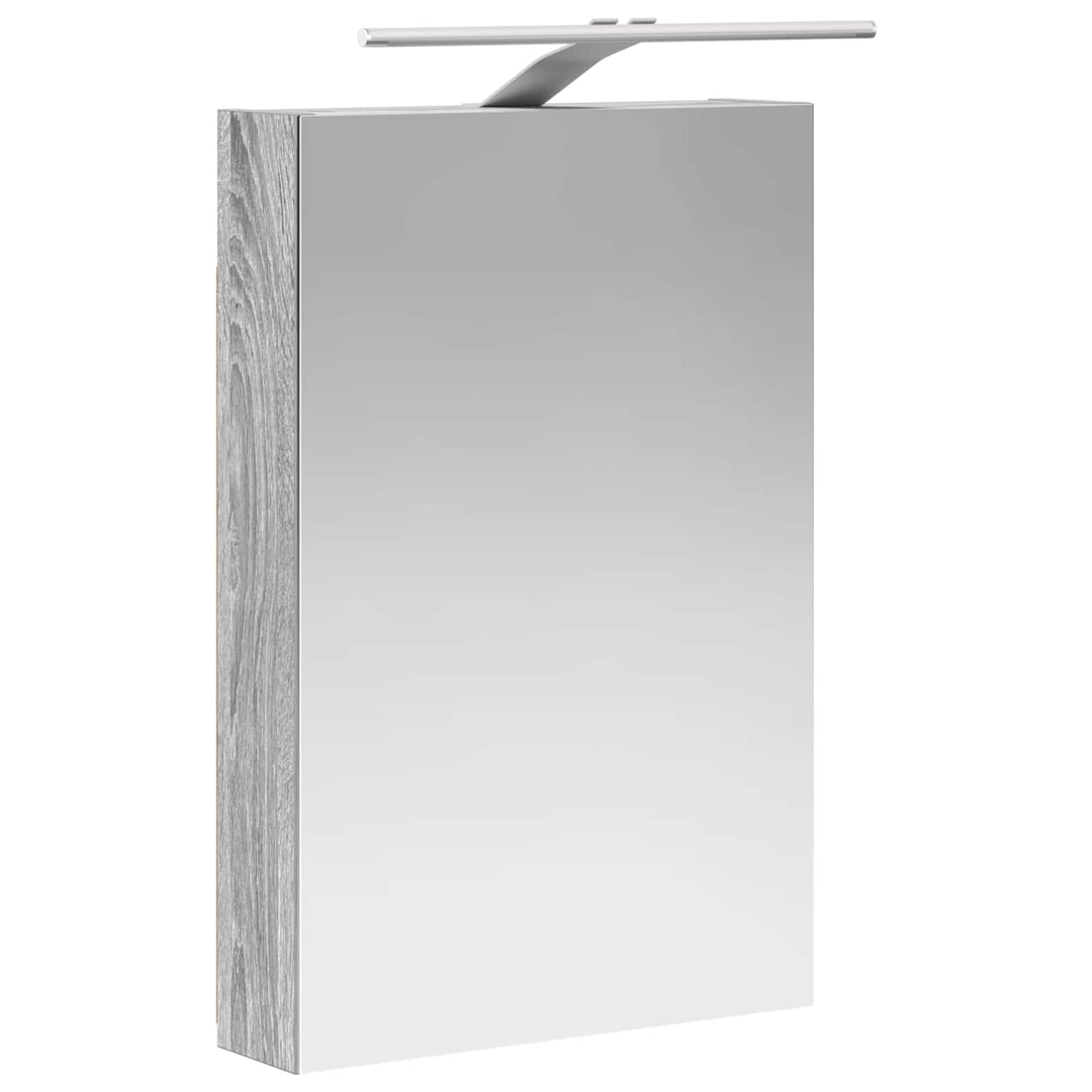 Badeværelsesskabsæt 5 pcs Grå Sonoma 40 x 10,5 x 60,5 cm
