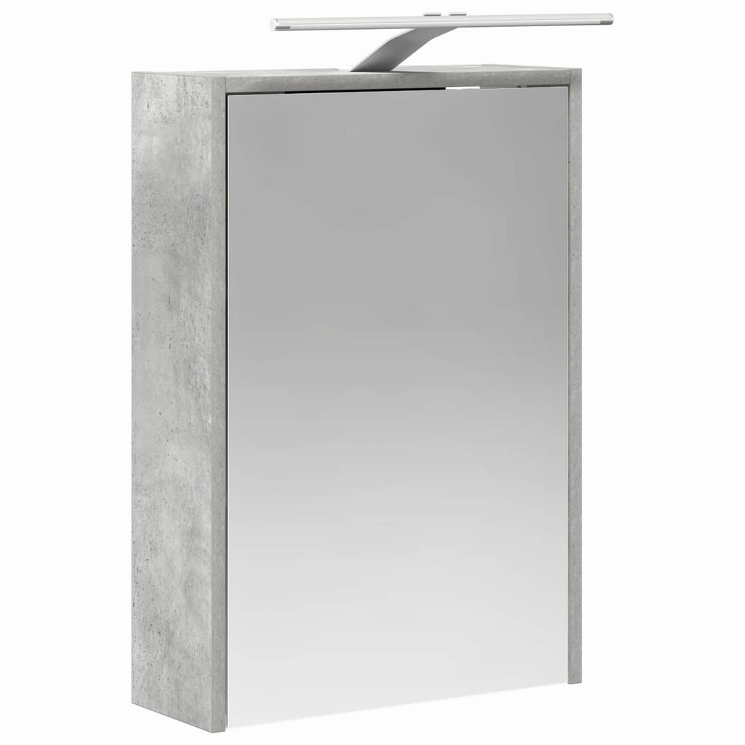Badeværelsesskabsæt 5 pcs Betongrå 43 x 16 x 62,5 cm