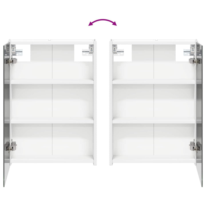 Badeværelsesskabsæt 4 pcs Hvid 43 x 11,5 x 60,5 cm