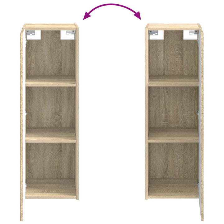 Badeværelsesskabsæt 4 pcs Sonoma-eg 50 x 14,5 x 70 cm