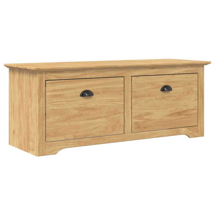 Garderobebænk BODO Honningbrun 118 x 40 x 50 cm Konstrueret træ
