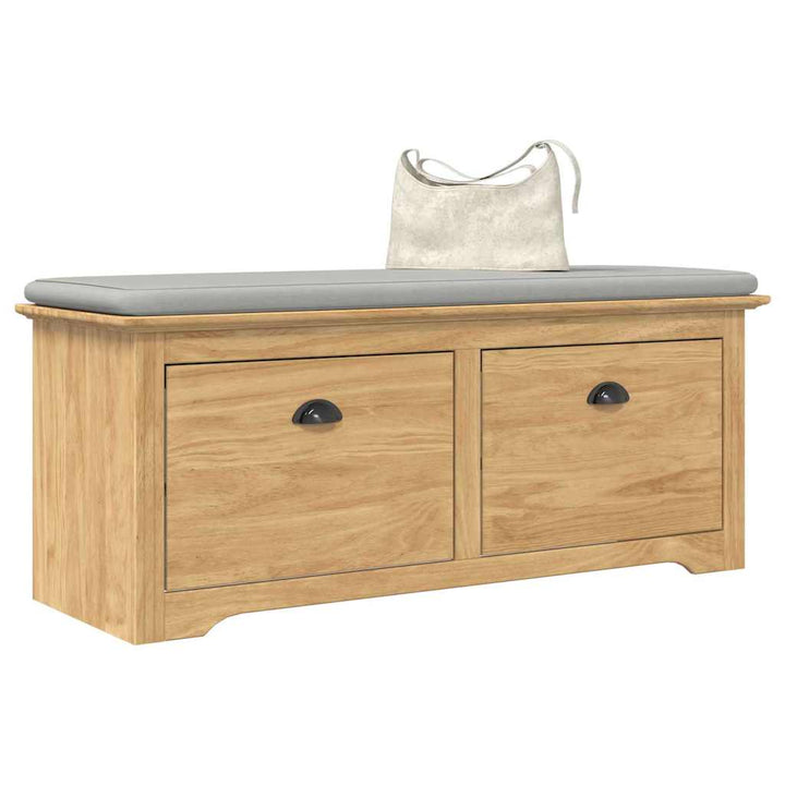 Garderobebænk BODO Honningbrun 118 x 40 x 50 cm Konstrueret træ