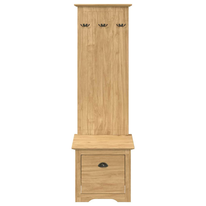 Gangskab BODO Honningbrun 50 x 40 x 156,7 cm Massivt fyrretræ