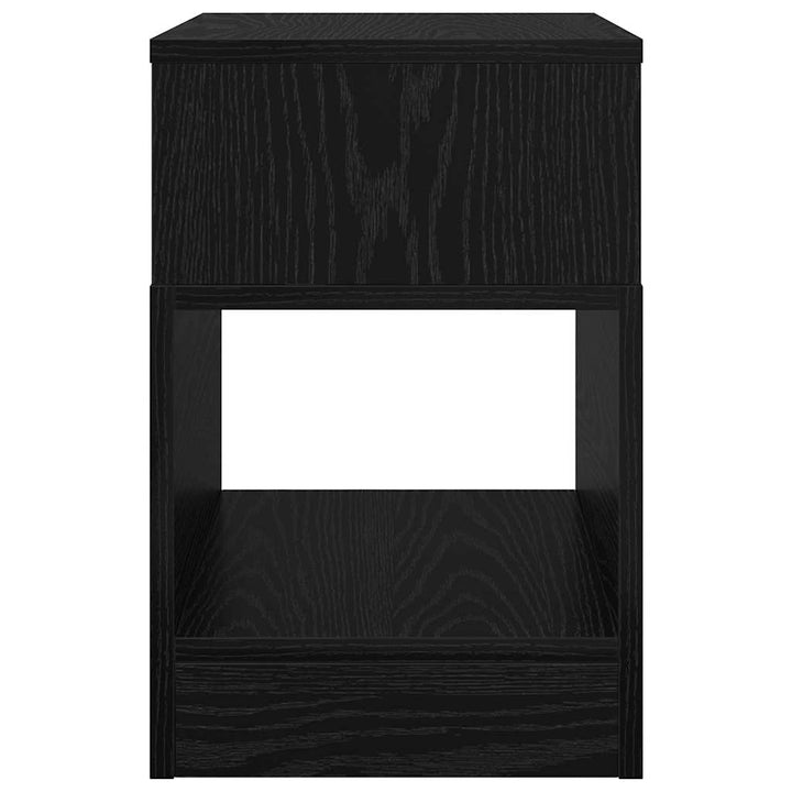 Endebord 2 pcs Sort eg 30,5 x 30 x 45 cm Konstrueret træ
