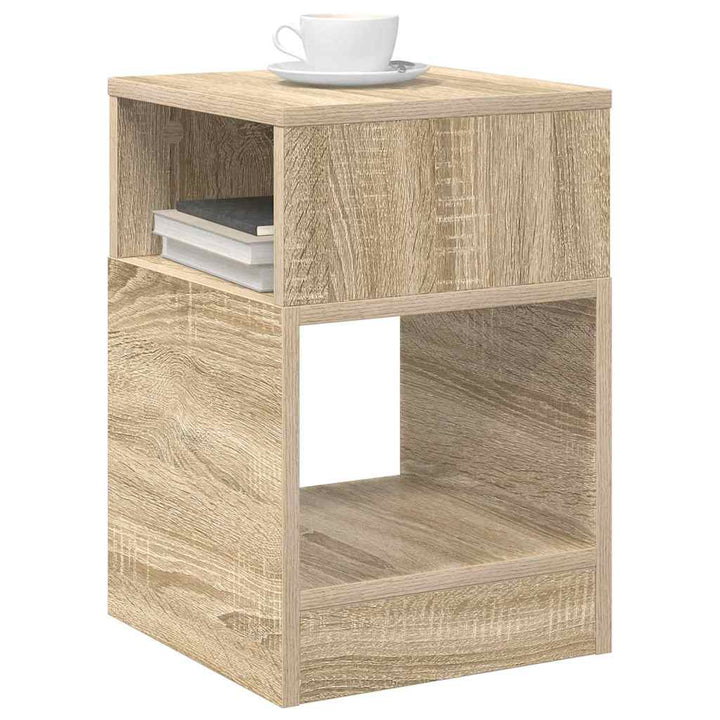 Endebord 2 stk. Sonoma eg 30,5 x 30 x 45 cm Konstrueret træ