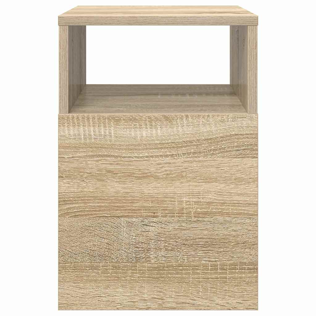 Endebord 2 stk. Sonoma eg 30,5 x 30 x 45 cm Konstrueret træ