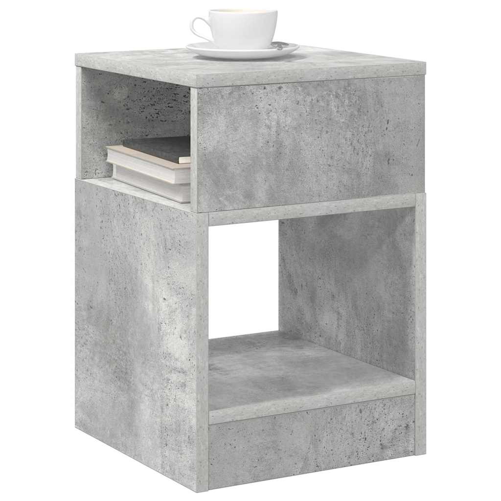 Endebord Beton Grå 30,5 x 30 x 45 cm Konstrueret træ