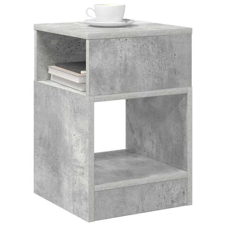 Endebord Beton Grå 30,5 x 30 x 45 cm Konstrueret træ