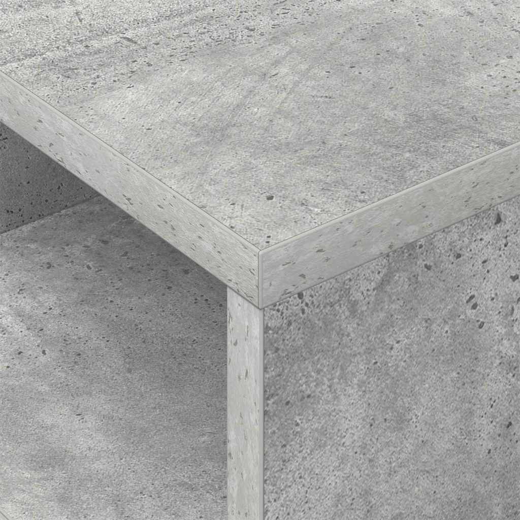 Endebord 2 stk. Beton Grå 30,5 x 30 x 45 cm Konstrueret træ