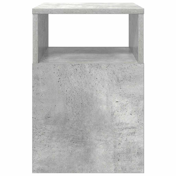 Endebord 2 stk. Beton Grå 30,5 x 30 x 45 cm Konstrueret træ