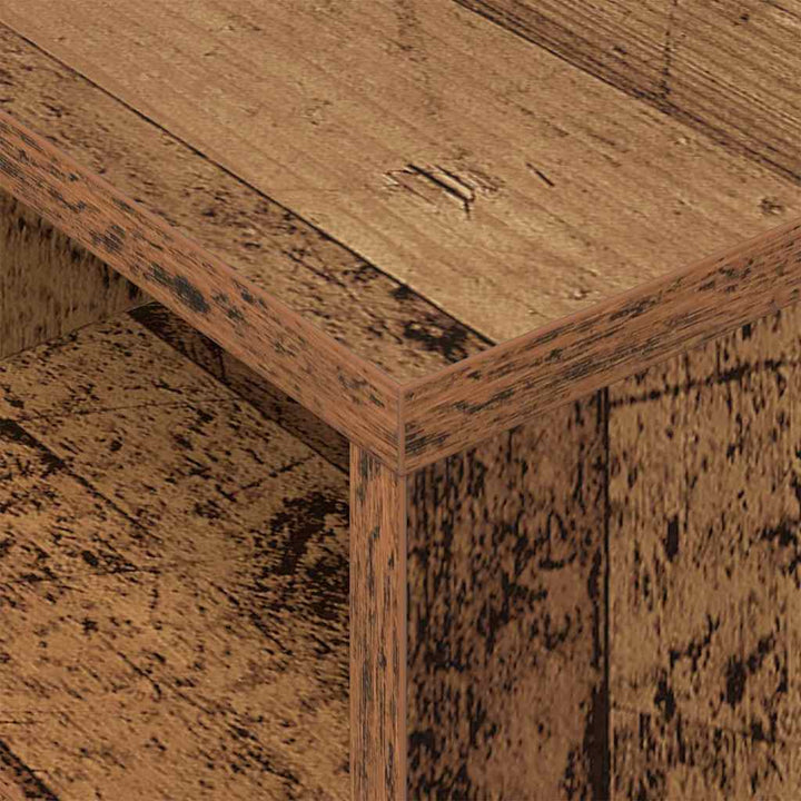 Endebord 2 pcs Gammelt træ 30,5 x 30 x 45 cm Konstrueret træ