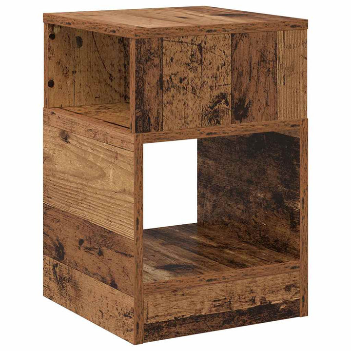 Endebord 2 pcs Gammelt træ 30,5 x 30 x 45 cm Konstrueret træ