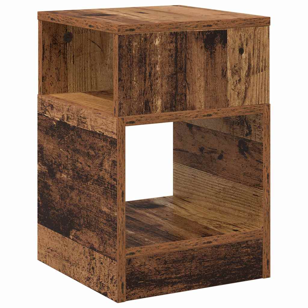 Endebord 2 pcs Gammelt træ 30,5 x 30 x 45 cm Konstrueret træ