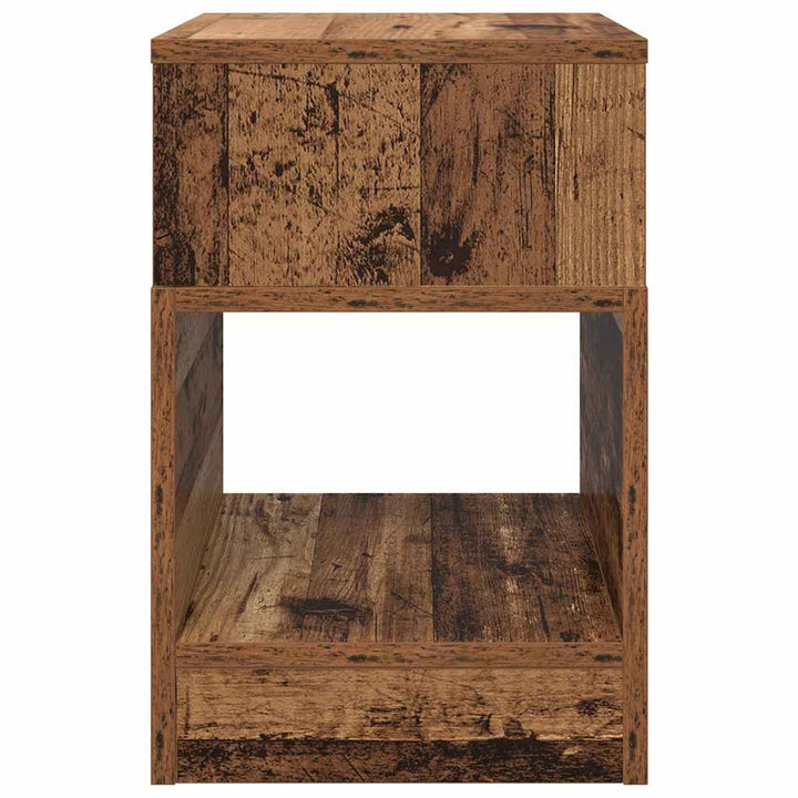 Endebord 2 pcs Gammelt træ 30,5 x 30 x 45 cm Konstrueret træ