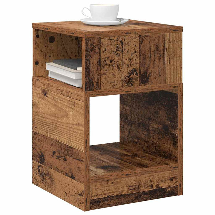 Endebord 2 pcs Gammelt træ 30,5 x 30 x 45 cm Konstrueret træ