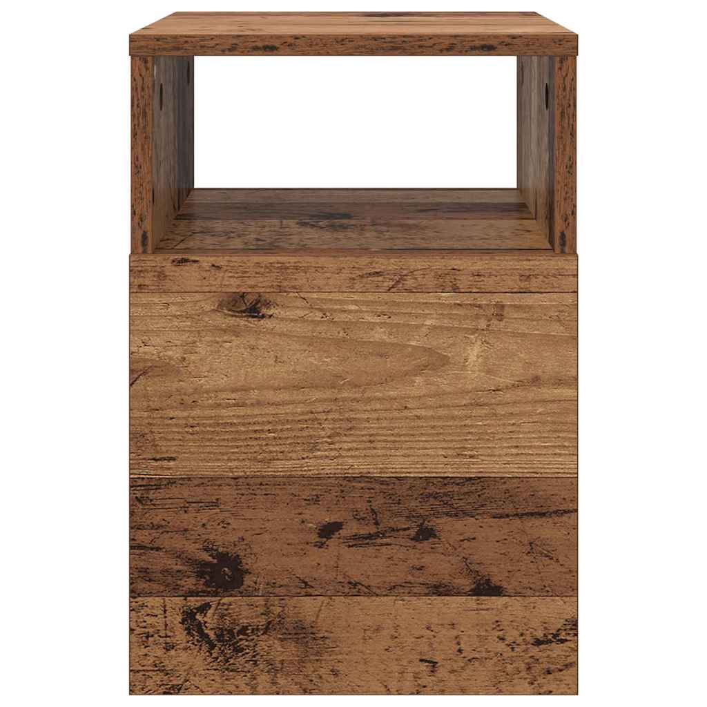 Endebord 2 pcs Gammelt træ 30,5 x 30 x 45 cm Konstrueret træ