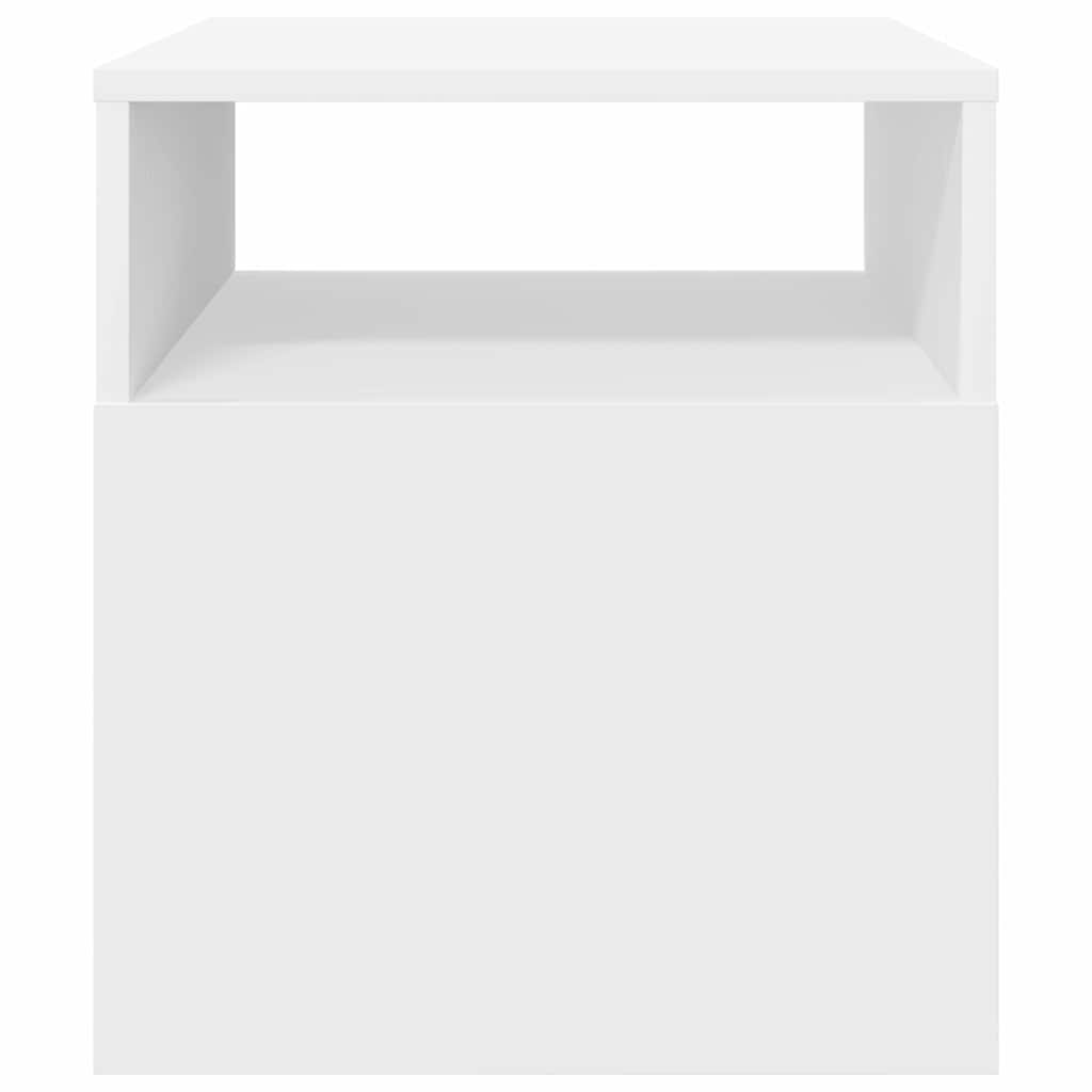 Endebord 2 pcs Hvid 40,5 x 40 x 45 cm Konstrueret træ