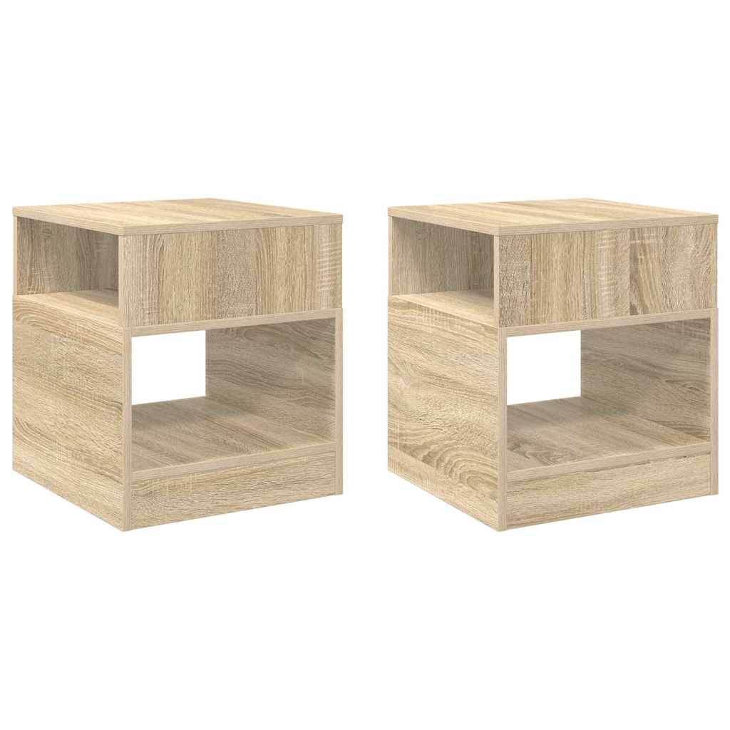 Endebord 2 pcs Sonoma eg 40,5 x 40 x 45 cm Konstrueret træ