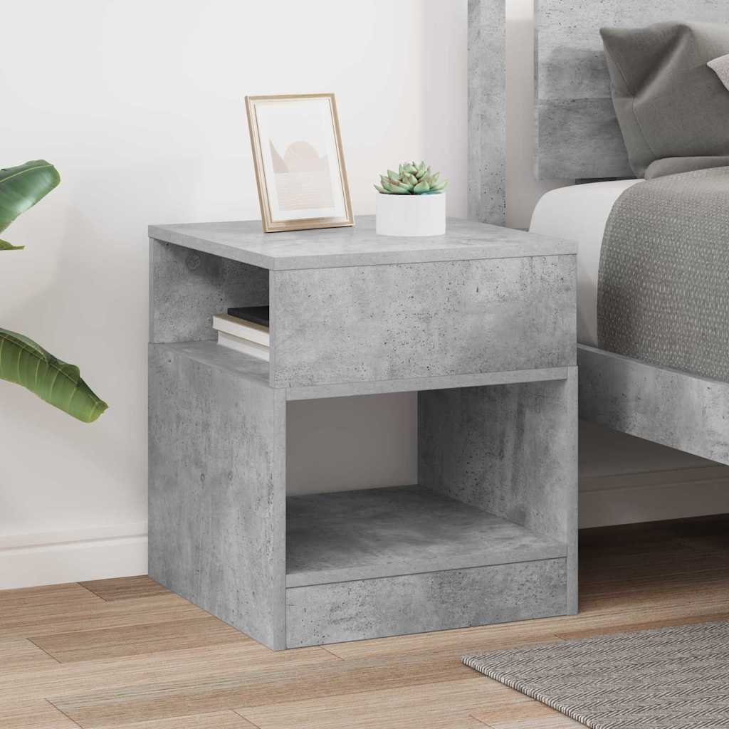 Endebord Beton Grå 40,5 x 40 x 45 cm Konstrueret træ