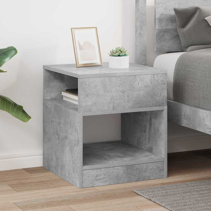Endebord Beton Grå 40,5 x 40 x 45 cm Konstrueret træ
