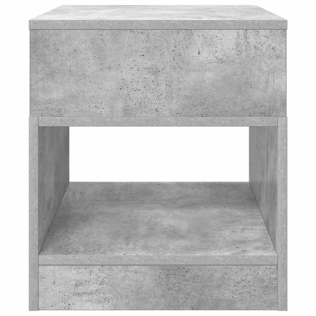 Endebord 2 stk. Beton Grå 40,5 x 40 x 45 cm Konstrueret træ