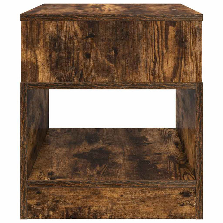 Endebord 2 stk. Røget eg 40,5 x 40 x 45 cm Konstrueret træ