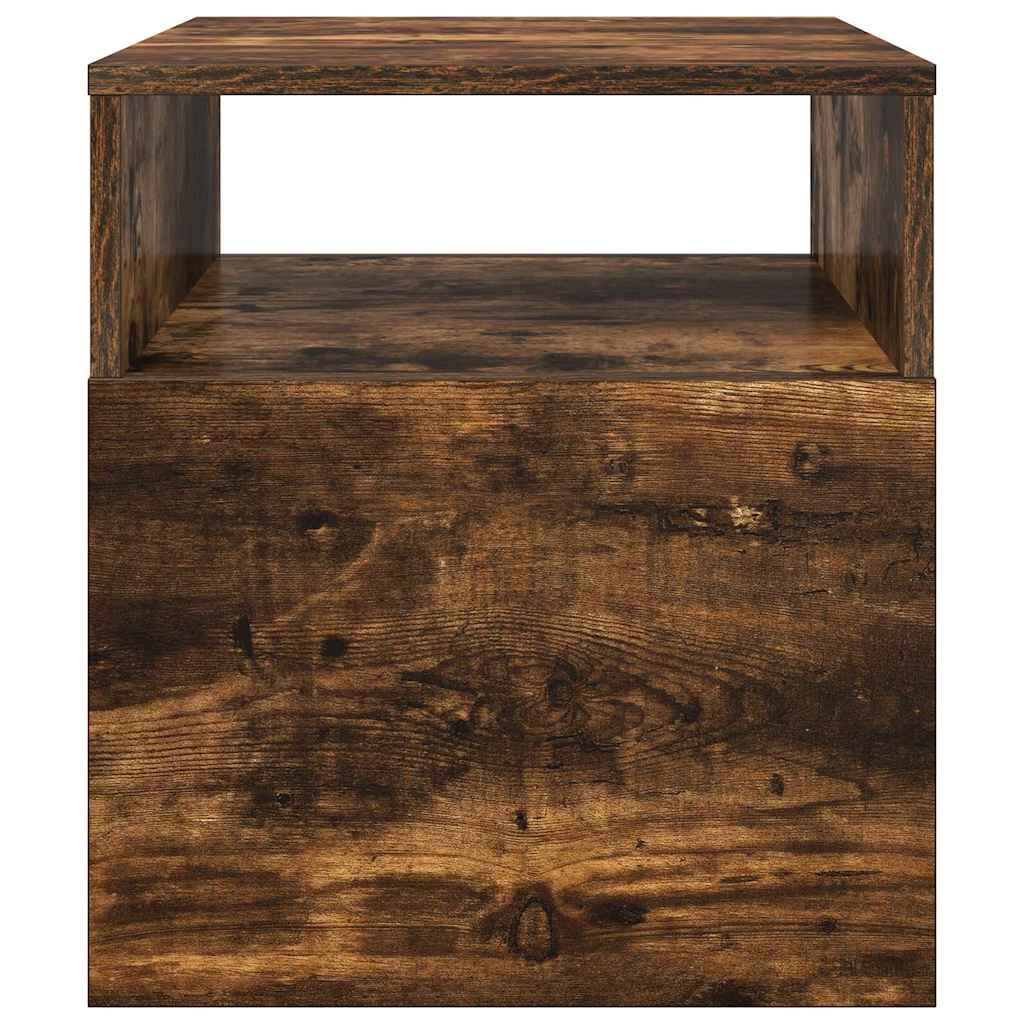 Endebord 2 stk. Røget eg 40,5 x 40 x 45 cm Konstrueret træ