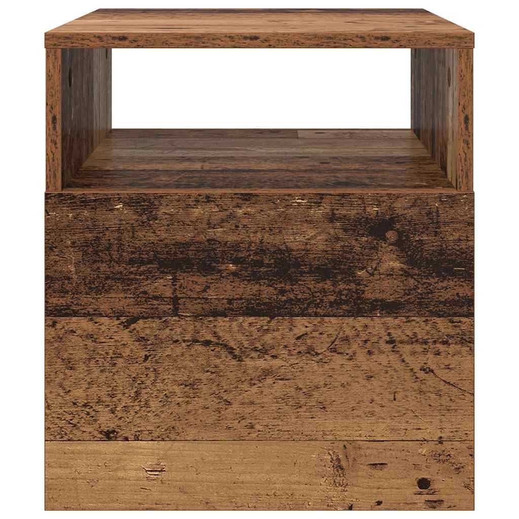 Endebord 2 pcs Gammelt træ 40,5 x 40 x 45 cm Konstrueret træ