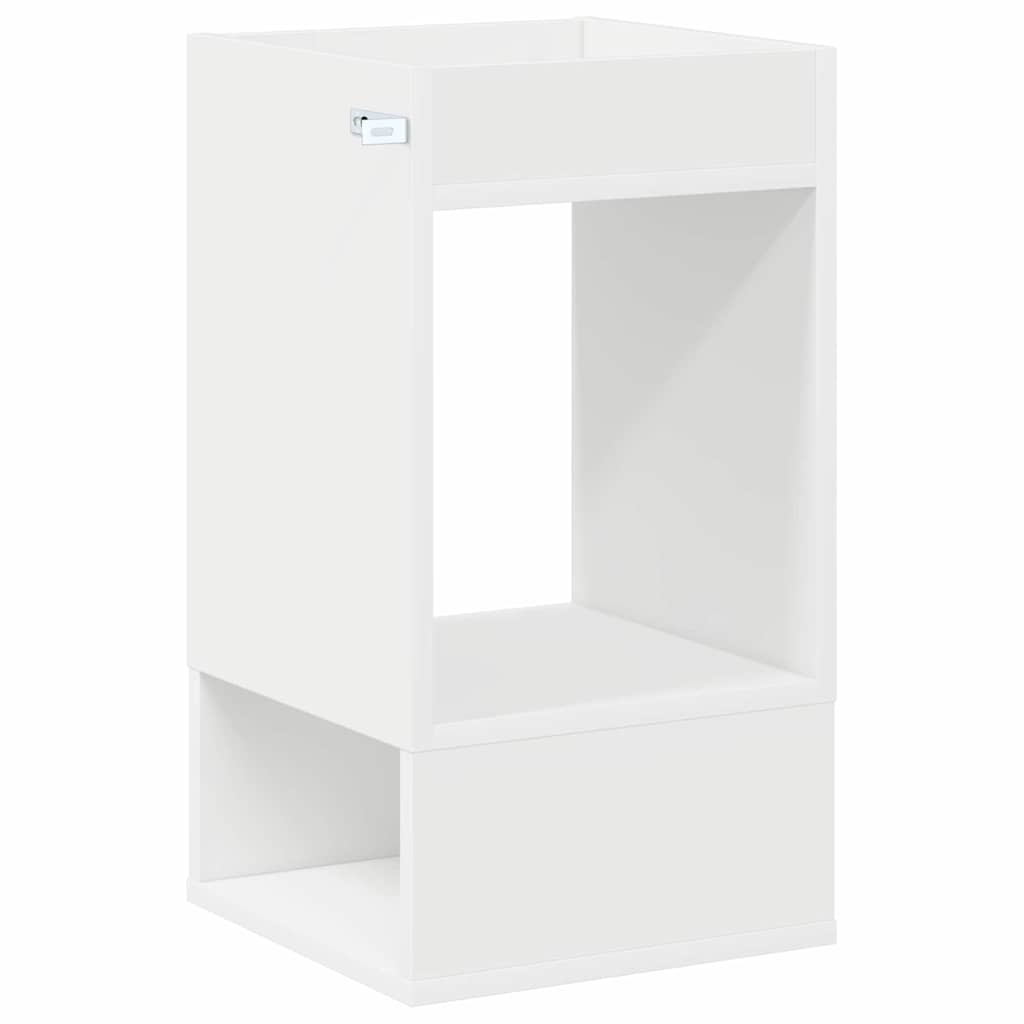 Endebord Hvid 30 x 30 x 56 cm Konstrueret træ