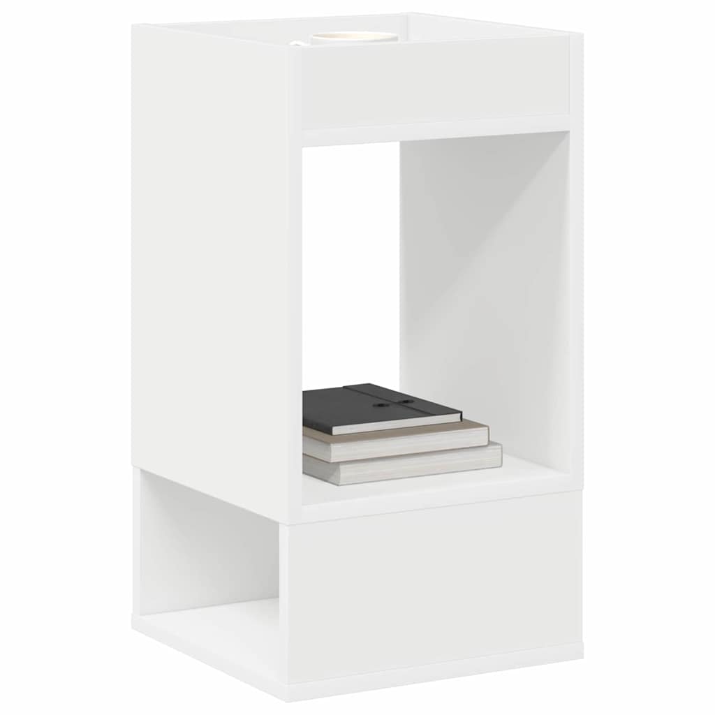 Endebord Hvid 30 x 30 x 56 cm Konstrueret træ