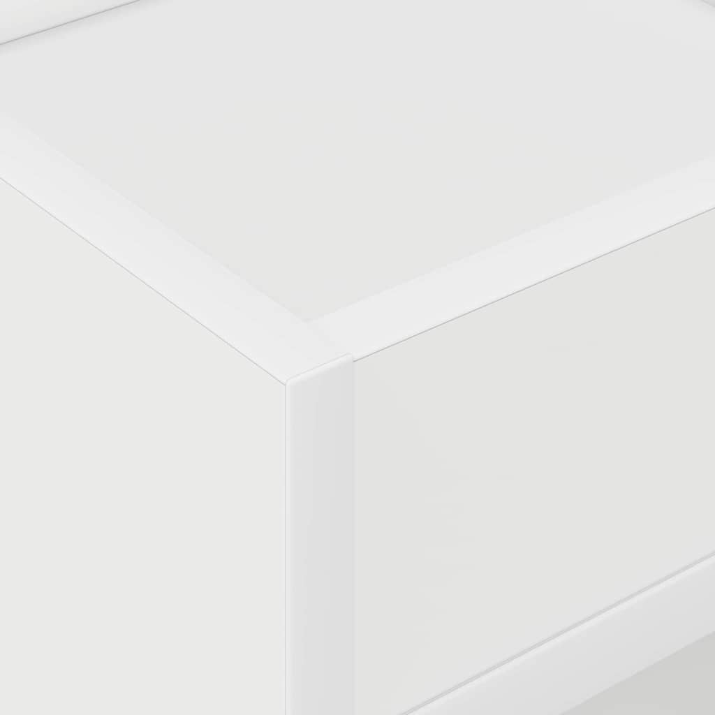 Endebord 2 pcs Hvid 30 x 30 x 56 cm Konstrueret træ