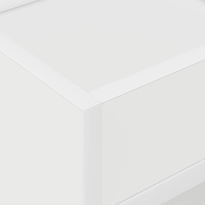 Endebord 2 pcs Hvid 30 x 30 x 56 cm Konstrueret træ