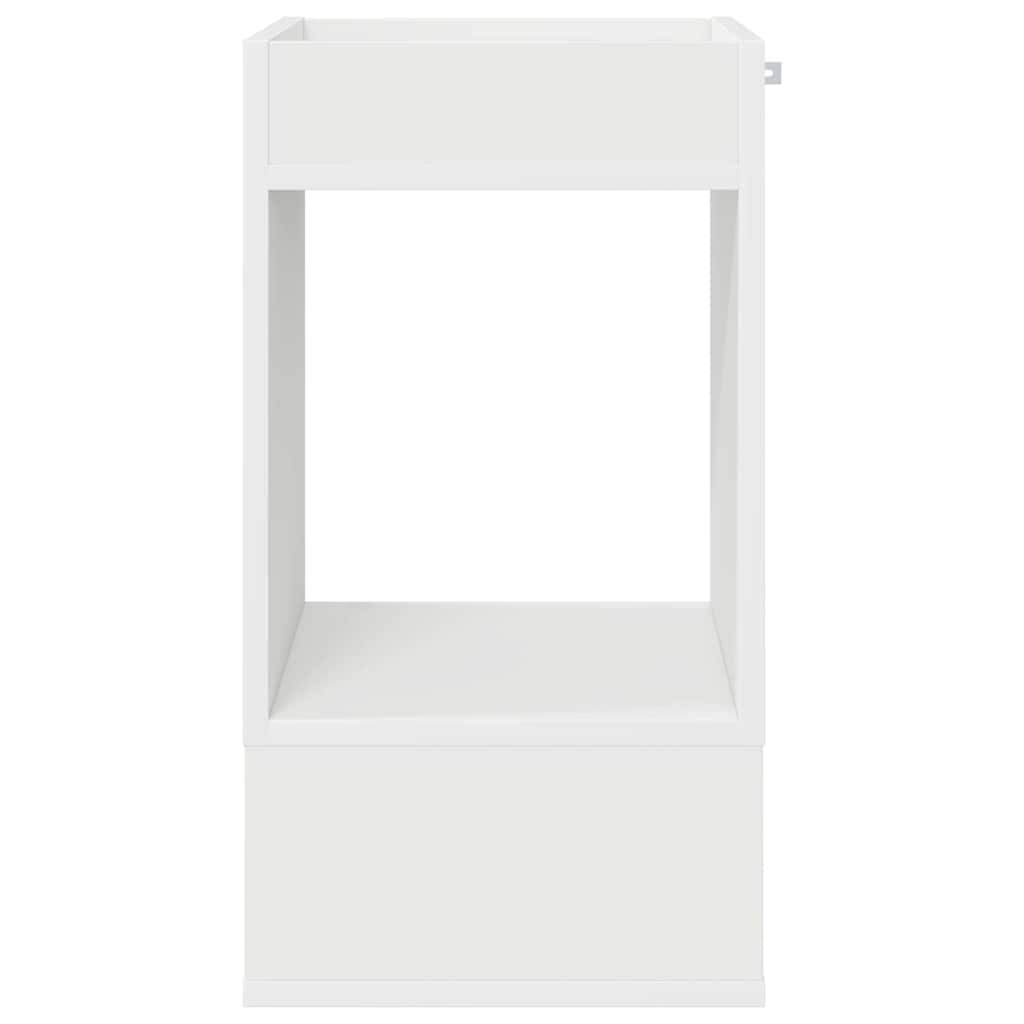 Endebord 2 pcs Hvid 30 x 30 x 56 cm Konstrueret træ