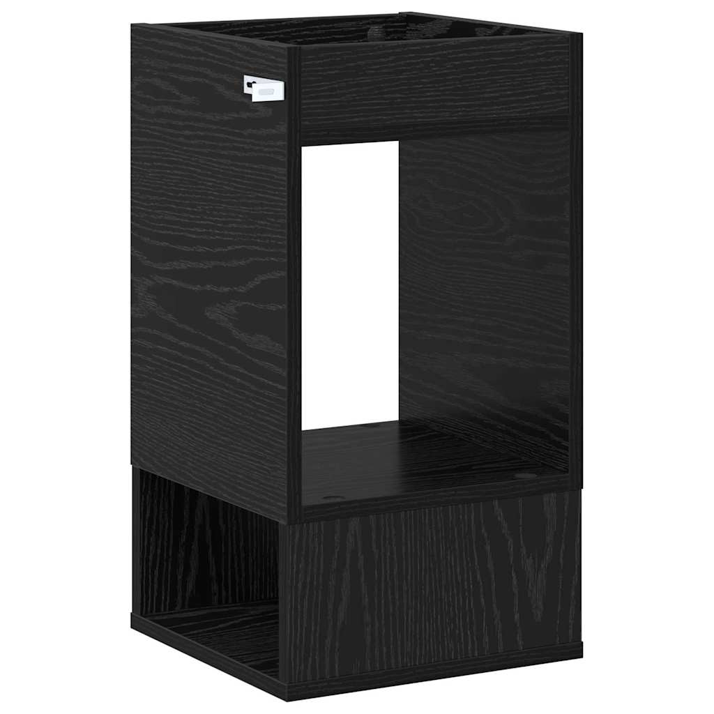 Endebord Sort eg 30 x 30 x 56 cm Konstrueret træ