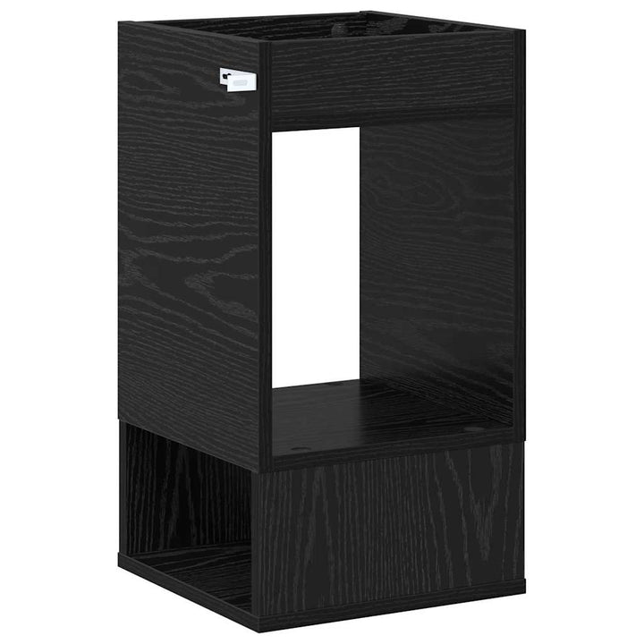 Endebord Sort eg 30 x 30 x 56 cm Konstrueret træ