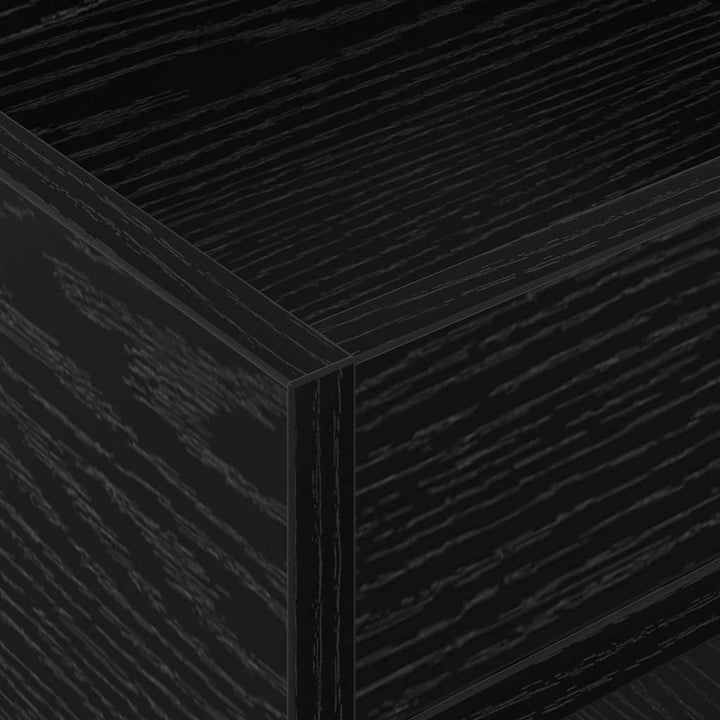 Endebord 2 pcs Sort eg 30 x 30 x 56 cm Konstrueret træ