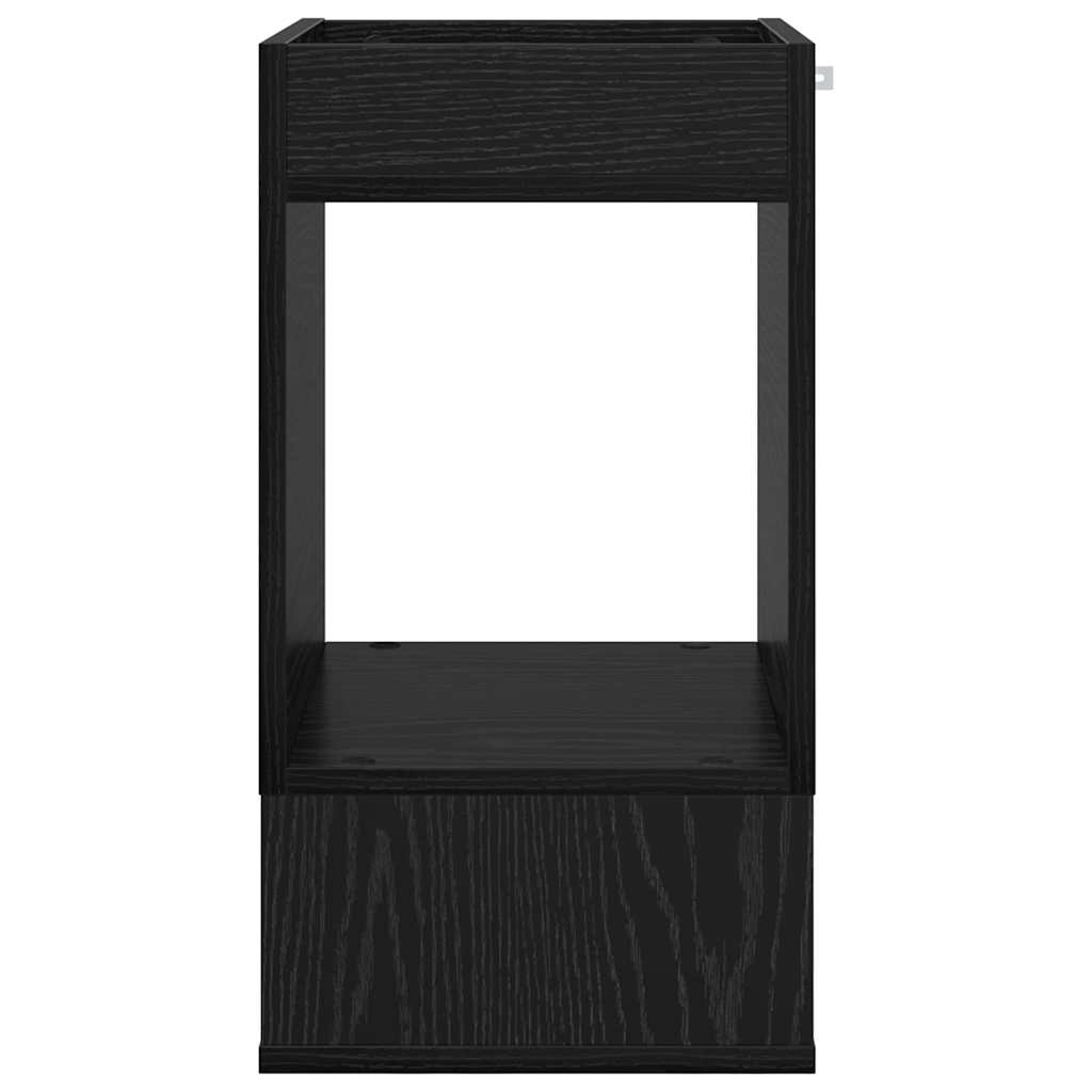 Endebord 2 pcs Sort eg 30 x 30 x 56 cm Konstrueret træ