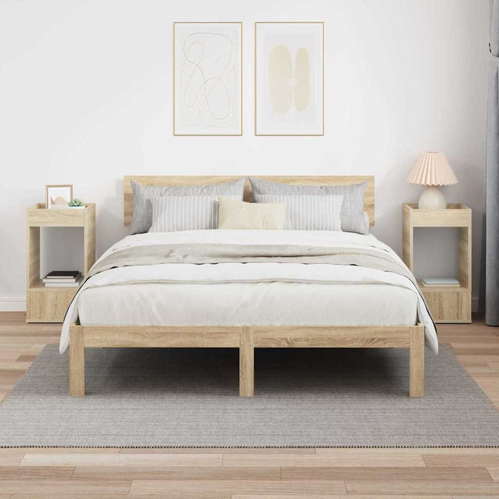 Endebord 2 pcs Sonoma eg 30 x 30 x 56 cm Konstrueret træ