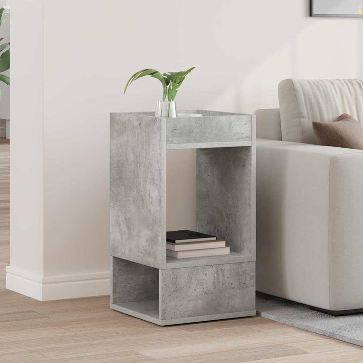 Endebord Beton Grå 30 x 30 x 56 cm Konstrueret træ