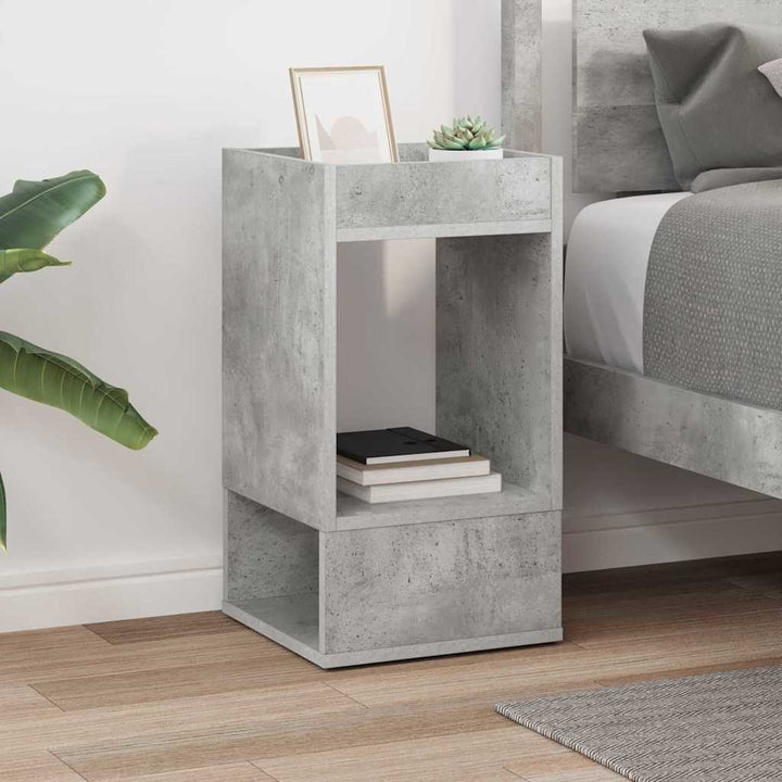 Endebord Beton Grå 30 x 30 x 56 cm Konstrueret træ
