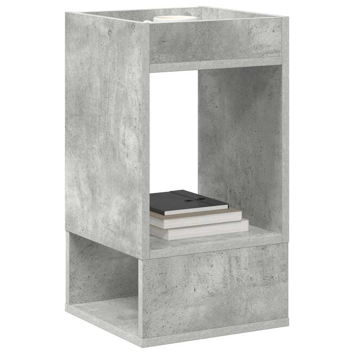 Endebord Beton Grå 30 x 30 x 56 cm Konstrueret træ